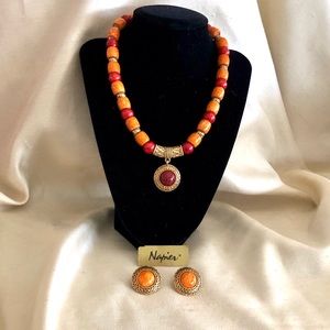 Napier necklace and earrings